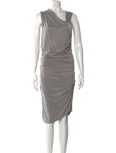 Pre-owned Helmut Lang Asymmetrical Knee-length Dress In Neutral