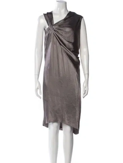 Pre-owned Helmut Lang Asymmetrical Knee-length Dress In Neutrals