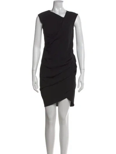 Pre-owned Helmut Lang Asymmetrical Mini Dress In Black