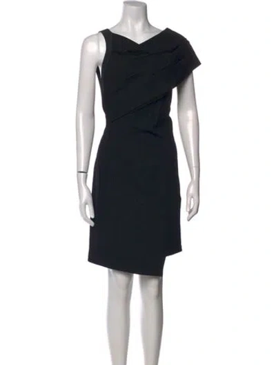 Pre-owned Helmut Lang Asymmetrical Mini Dress In Black