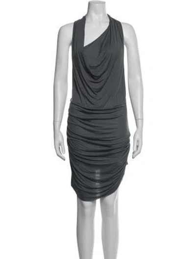 Pre-owned Helmut Lang Asymmetrical Mini Dress In Green
