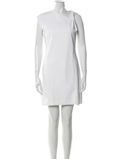 Pre-owned Helmut Lang Asymmetrical Mini Dress W/ Tags In Neutral