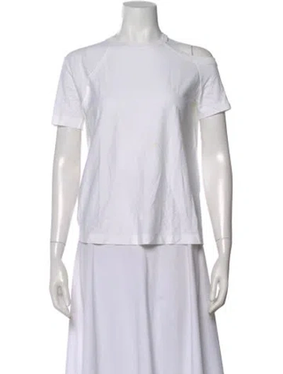 Pre-owned Helmut Lang Asymmetrical Short Sleeve T-shirt In Neutral