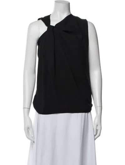 Pre-owned Helmut Lang Asymmetrical Sleeveless Blouse In Black