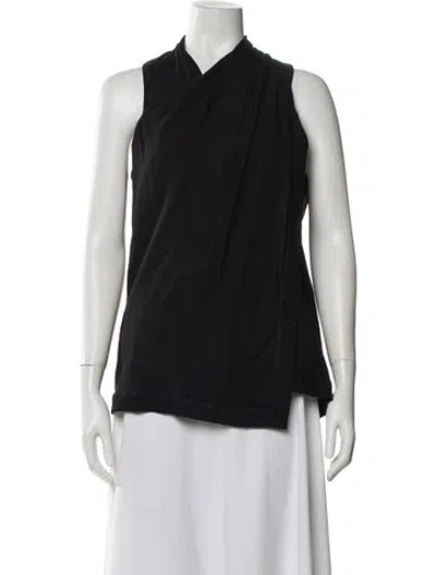 Pre-owned Helmut Lang Asymmetrical Sleeveless Top In Black