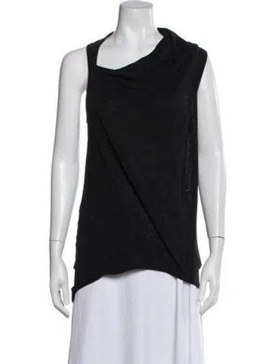 Pre-owned Helmut Lang Asymmetrical Sleeveless Top In Black