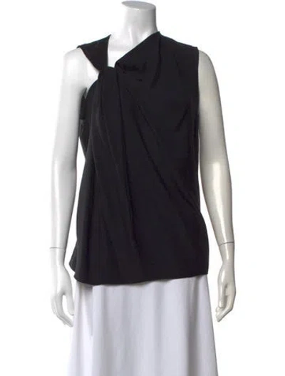 Pre-owned Helmut Lang Asymmetrical Sleeveless Top In Black