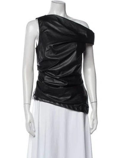 Pre-owned Helmut Lang Asymmetrical Sleeveless Top In Black