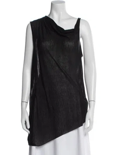 Pre-owned Helmut Lang Asymmetrical Sleeveless Top In Black