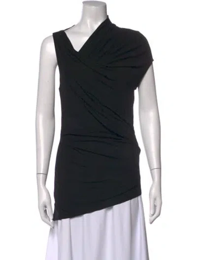 Pre-owned Helmut Lang Asymmetrical Sleeveless Top In Black