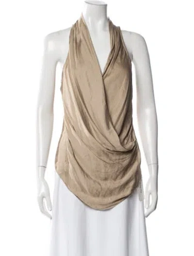 Pre-owned Helmut Lang Asymmetrical Sleeveless Top In Blue