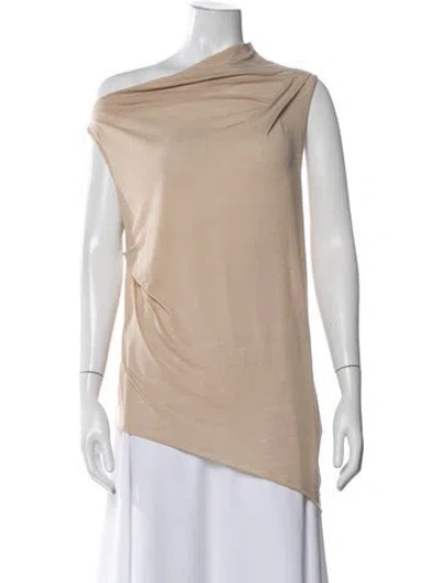 Pre-owned Helmut Lang Asymmetrical Sleeveless Top In Neutral