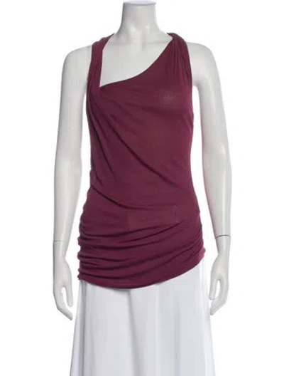 Pre-owned Helmut Lang Asymmetrical Sleeveless Top In Red