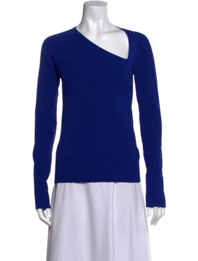 Pre-owned Helmut Lang Asymmetrical Sweater In Blue
