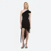 Helmut Lang Asymmetrical Wind Skirt In Black