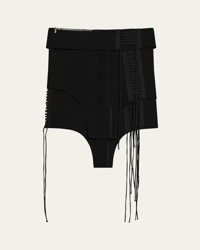 Helmut Lang Aviator Mini Skirt In Black
