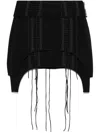Helmut Lang Lace-up Mini Skirt - Women's - Spandex/elastane/rayon/nylon/polyester