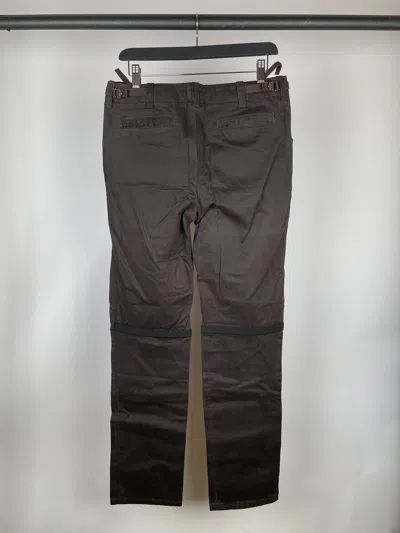 Pre-owned Helmut Lang Aw00 Moleskin Bondage Pants In Brown