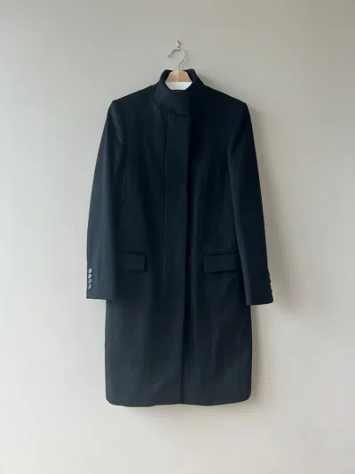 Pre-owned Helmut Lang Aw01 Wool-cashmere High-neck Coat In Black