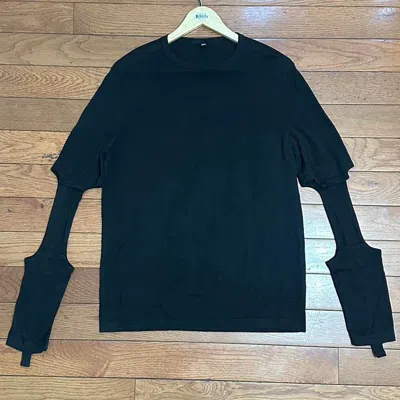 Pre-owned Helmut Lang Aw04 Cut Out Long Sleeve In Black