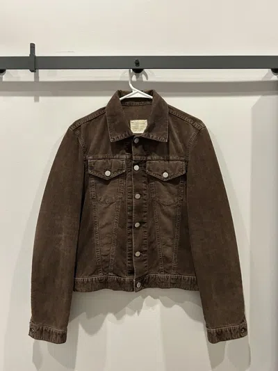 Pre-owned Helmut Lang Aw04 Vintage Corduroy Type Lll Jacket In Brown