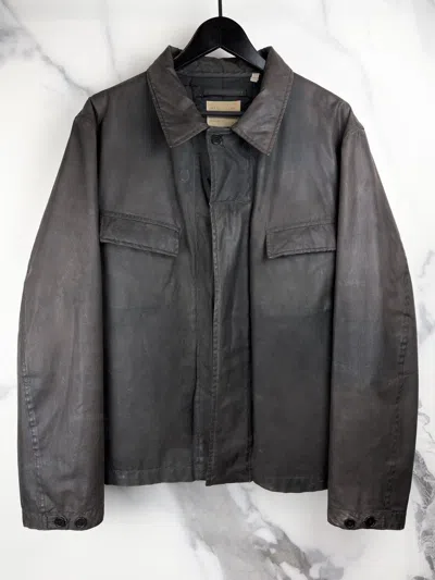 Pre-owned Helmut Lang Aw98  Cera Waxed Coated Lined Worker Jacket In Brown