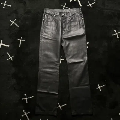 Pre-owned Helmut Lang Aw99 - Black Leather Pants