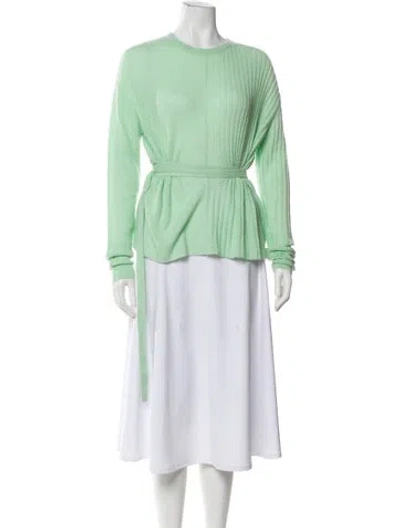 Pre-owned Helmut Lang Baby Alpaca Crew Neck Sweater In Green