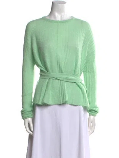 Pre-owned Helmut Lang Baby Alpaca Crew Neck Sweater In Green