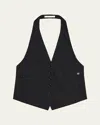Helmut Lang Back-tie Halter Vest In Black