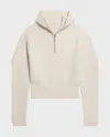 Helmut Lang Balaclava Quarter Zip Hoodie In Neutral