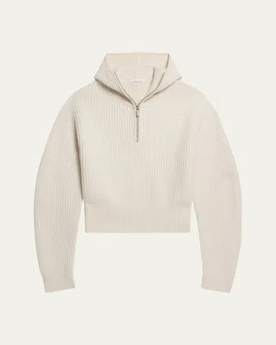 Helmut Lang Balaclava Zip Hoodie In White