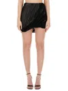 Helmut Lang Balloon Silhouette Silk Skirt In Black