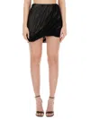 Helmut Lang Balloon Silhouette Silk Skirt In Black