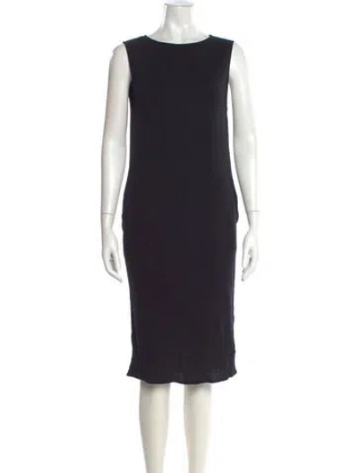 Pre-owned Helmut Lang Bateau Neckline Knee-length Dress In Black