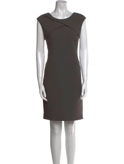Pre-owned Helmut Lang Bateau Neckline Knee-length Dress In Gray