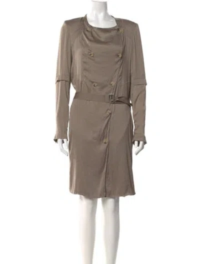Pre-owned Helmut Lang Bateau Neckline Knee-length Dress W/ Tags In Neutral