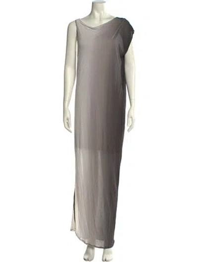 Pre-owned Helmut Lang Bateau Neckline Long Dress In Multi