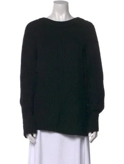 Pre-owned Helmut Lang Bateau Neckline Long Sleeve Blouse In Black