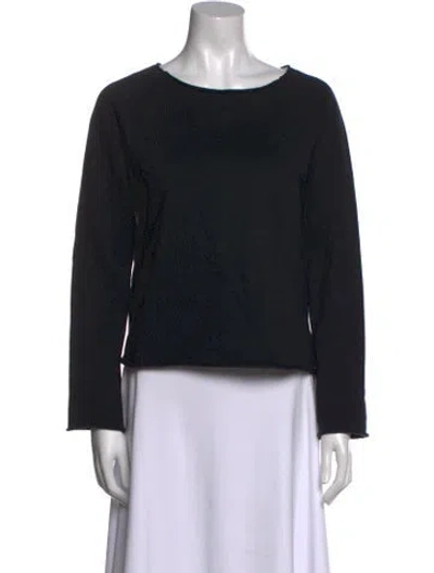 Pre-owned Helmut Lang Bateau Neckline Long Sleeve Sweatshirt In Black