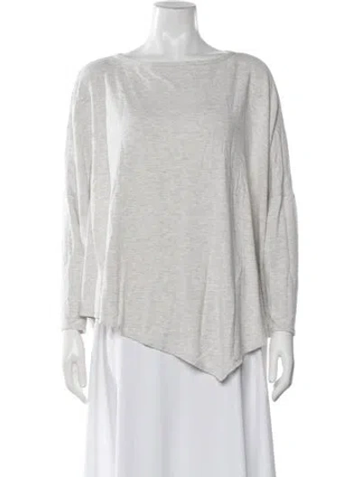 Pre-owned Helmut Lang Bateau Neckline Long Sleeve Top In Neutral