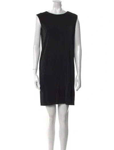Pre-owned Helmut Lang Bateau Neckline Mini Dress In Black