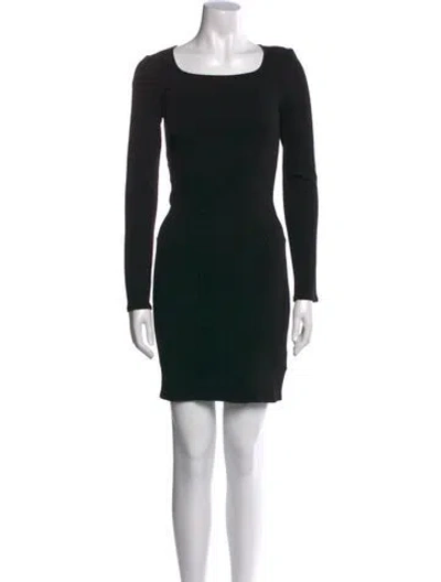 Pre-owned Helmut Lang Bateau Neckline Mini Dress In Black