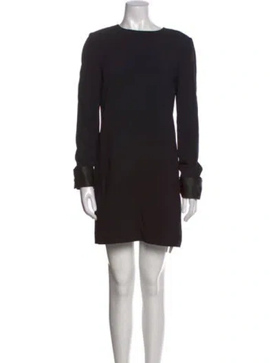 Pre-owned Helmut Lang Bateau Neckline Mini Dress In Black