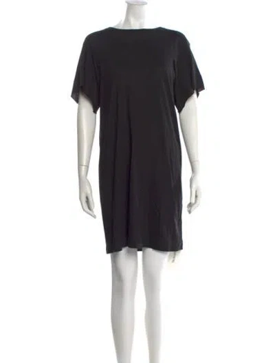 Pre-owned Helmut Lang Bateau Neckline Mini Dress In Black