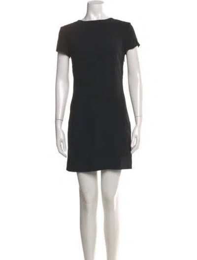 Pre-owned Helmut Lang Bateau Neckline Mini Dress In Black