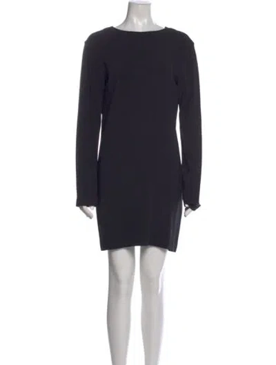 Pre-owned Helmut Lang Bateau Neckline Mini Dress In Black