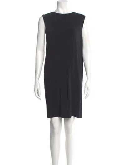 Pre-owned Helmut Lang Bateau Neckline Mini Dress In Gray