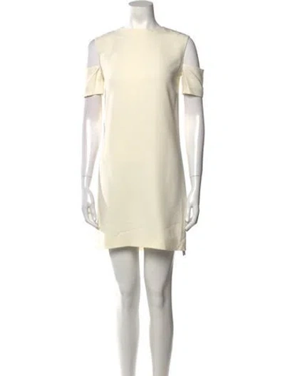 Pre-owned Helmut Lang Bateau Neckline Mini Dress In Neutral
