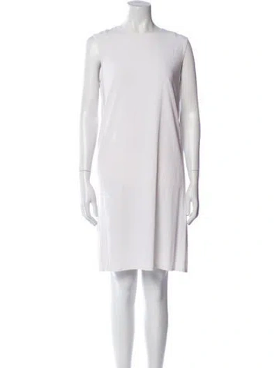 Pre-owned Helmut Lang Bateau Neckline Mini Dress In White